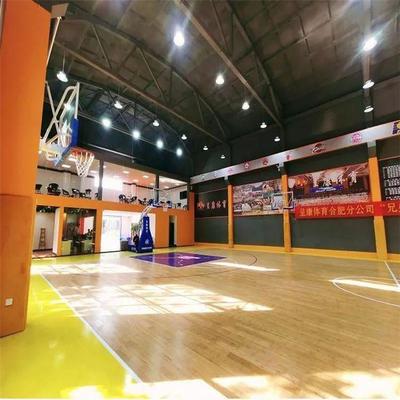 河北鑫德体育-篮球馆双龙骨木地板维护